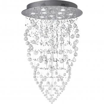 Diyas Inspired Colorado Cono 9 Cromo pulido claro Lámpara colgante Cristal