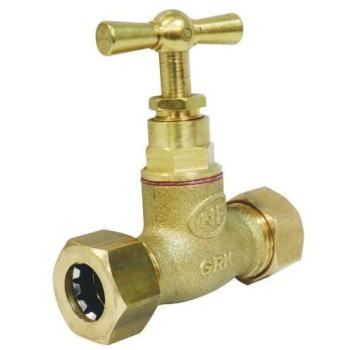 Robinet d'arrêt laiton avec joint Gripp Ø12mm