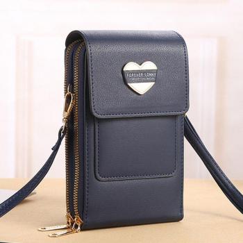 Women's PU Leather Crossbody Handbag with Touchscreen for Phone