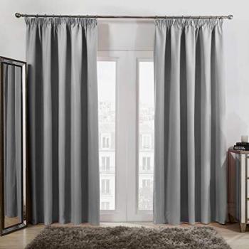 Dreamscene Ready Made Pair of Thermal Tape Top Blackout Curtains