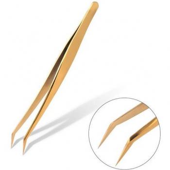 Stainless Steel Gradient Rainbow Tweezers for Nail Art and Manicure