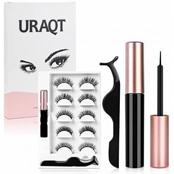 Natural Look Magnetic False Eyelashes with Eyeliner