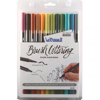 Uchida Double‑Ended Plume Marker Set – Natural