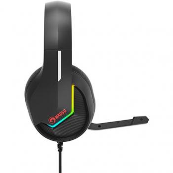 Marvo TACTIC 40 Unterbeleuchtete Kopfhörer, USB, Schwarz