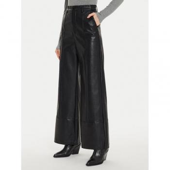 Pantalon Ample Marlowe en Cuir Synthétique Noir Bardot40