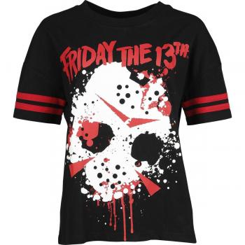 Chemisier noir « Vendredi 13 » avec motif Jason Voorhees (L à XL, femme)