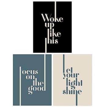 RadiantMindset Set: 3 Unframed “Light Shine” Living Room Prints