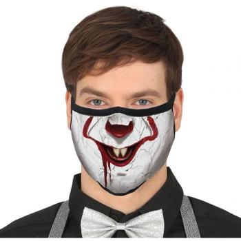Maschera di stoffa Clown Palloncini per adulti a 3 strati