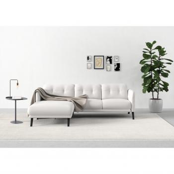 Ecksofa SIT & MORE Scandia L‑Form (Silber) – 269 × 82 × 183 cm, Polyestermix, verstellbares Kopf