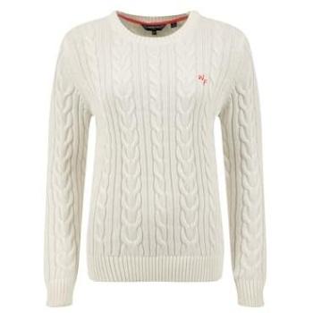 Cream Crew Neck Cable-Knit Jumper – Women's Amberise (S22)