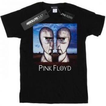 Pink Floyd Damen‑Top „The Division Bell“ – Baumwoll‑Boyfriend‑Cut, XL, Schwarzer Farbton