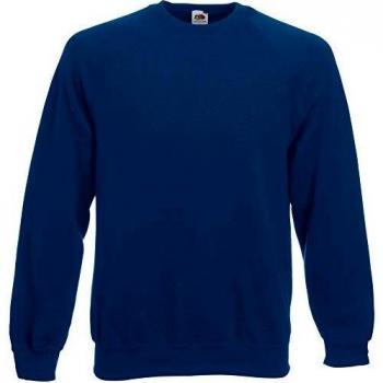Fruit of the Loom Men's Raglan Classic Sweater, Navy, X-Large