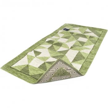 Mosaico di Passaggio Verde 55×80 – Tappeto Antiscivolo con Motivo Retro