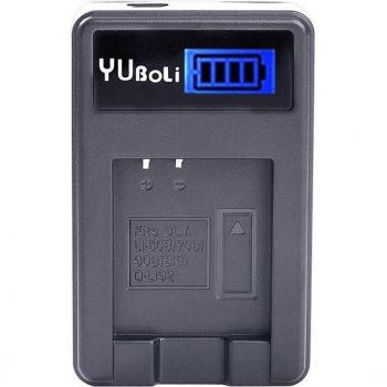 Batterie SLB-10A 1050mAh YUBOLI + Chargeur USB LCD pour Samsung HMX-U10 HMX-U100 SL720 HZ15W SL310W SL820 HZ10W ES60