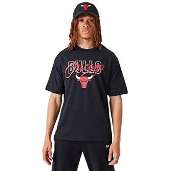Male Chicago Bulls L Tee, New Era, Black/Red Sportswear