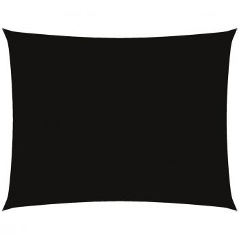 Black Oxford Fabric Sunshade Sail 5x6 m vidaXL