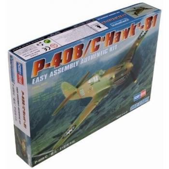 Hobbyboss P‑40B/C Hawk 81 à échelle 1:72 – Kit de construction authentique