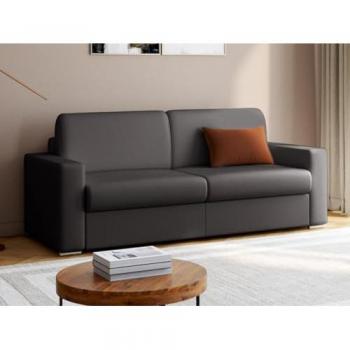Cama Sofá Italian Noir 160 cm – 4 Plazas, Piel Artificial