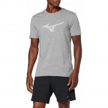 Mizuno Damen T-Shirt Heritage RB – Grauem Melange XS