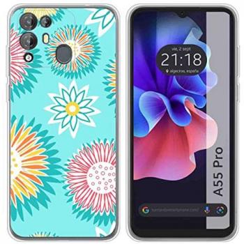 Funda Silicona Blackview A55 Pro con Diseño de Flores 05