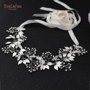 YouLaPan SH291 Bridal Waist Belt with Leaves