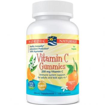 Nordic Naturals Tart Tangerine Vitamin C Gummies 250 mg 120 Gummies