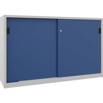 Kaiser‑Schwerlast-Schiebetürenschrank 1200 mm – Vollblech, Enzianblau