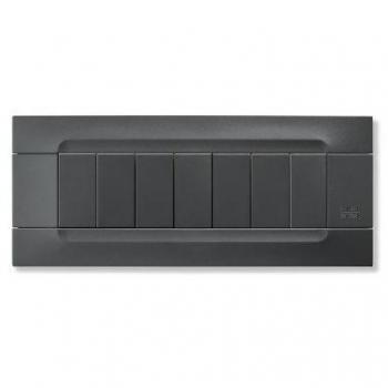PLACCA TECNICA URMET SIMON 7 MODULI NERO AUCKLAND 10807.04