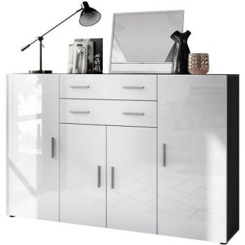 Buffet haut design Aron en finition brillante