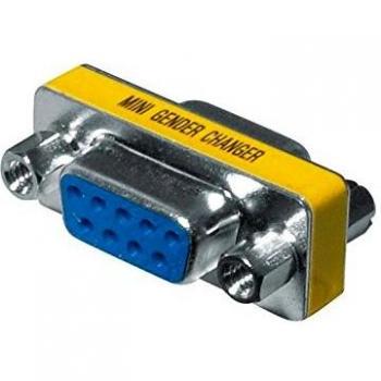 Adaptador D-Sub 9p F/F Azul, Acero Inoxidable