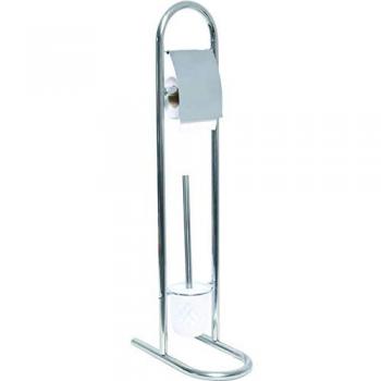 Brosse WC Acier Inoxydable Chrome avec Dérouleur