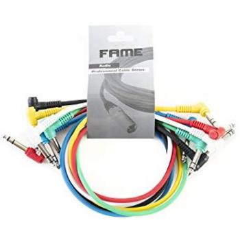 MUSIC STORE Stereo Patchkabel, Multicolor, 6er-Pack