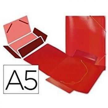 Carpeta lomo flexible gomas con solapas Liderpapel Din A5 color rojo