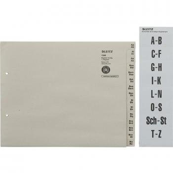 LEITZ Tauenpapier-Register, A-Z, für 50 Ordner, grau