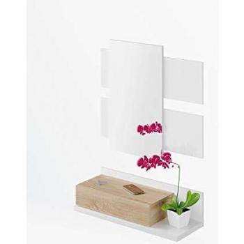 Meuble d'entrée compact avec miroir