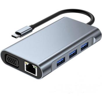 Conector 7 en 1 con Video 4K/2K + RJ45 + USB 3.0/2.0 y Power Delivery