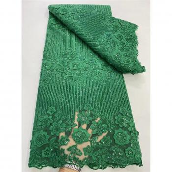 PGC African Milk Silk Tulle Lace Fabric with Sequins