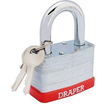 Draper Professional Grade 65mm Laminated Steel Padlock | Model 68807
