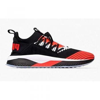 Herren-PUMA Tsugi Jun Schuhe – schwarze Basis, rote & weiße Highlights