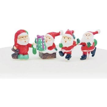 Sorpresa Natalizia: Topper Torte Casa con Babbo Natale – Confezione 4 (Green/Red)