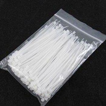 200 PCS 4 Nylon Cable Zip Ties (Black, Red, Green, Blue, Yellow, Purple)