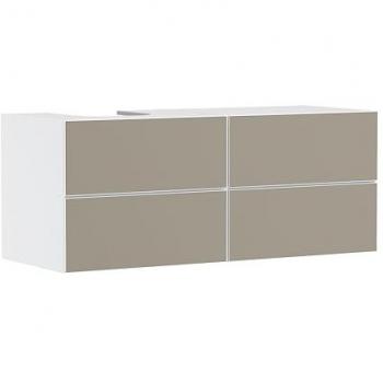 Hansgrohe Xevolos E Waschtischunterschrank 1370x555x550mm, 4 Schubladen, links