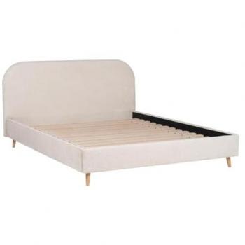 Letto matrimoniale 140x190cm con tessuto effetto bouclette – SANTADI