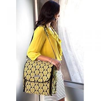 Mochila Botella Petunia Pickle Bottom Boxy con Bobinadora de Oro y Topacio