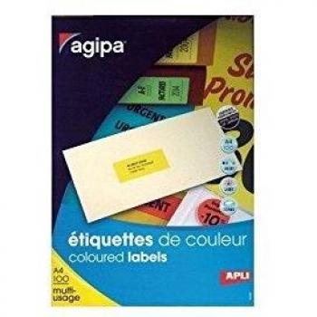 Boîte de 100 étiquettes jaunes format A4