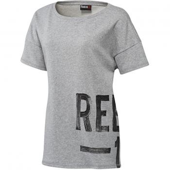 Reebok S Faves Camiseta de Manga Corta, Mujer, Gris