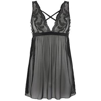 LASCANA Negligé aus zarter Spitze und weichem Mesh, sexy Reizwäsche