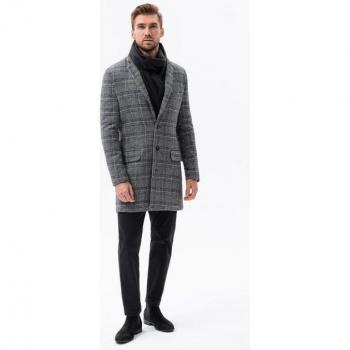 Elegantní pánský kabát s ombre efektem