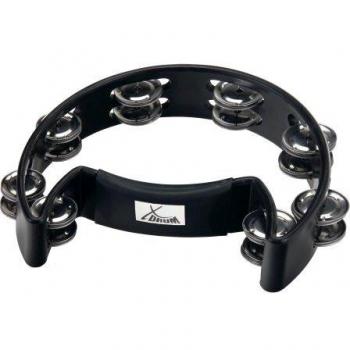 XDrum tambourin noir avec cymbales en acier