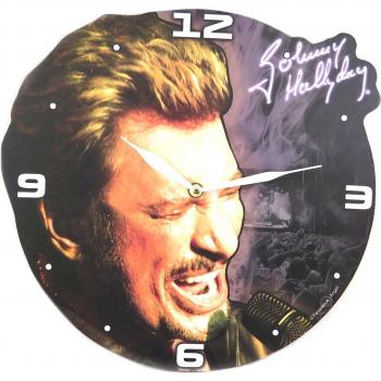 Wandklok 'Johnny Hallyday' met Microfoon